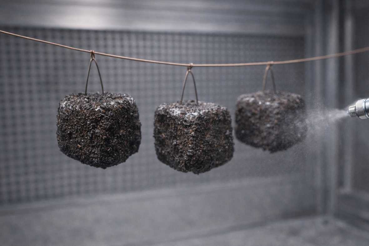 Studio-style image of copper plated Wombat Nuggets